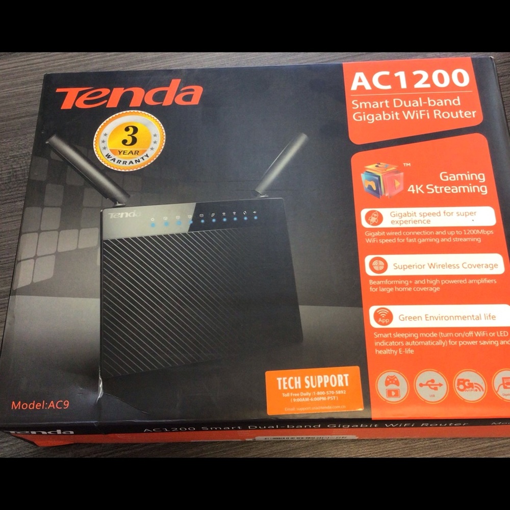 TENDA AC1200 SMART  DUAL BAND GIGABIT WIFI ROUTER